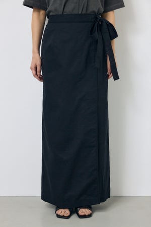 ソフトリネンラップスカート