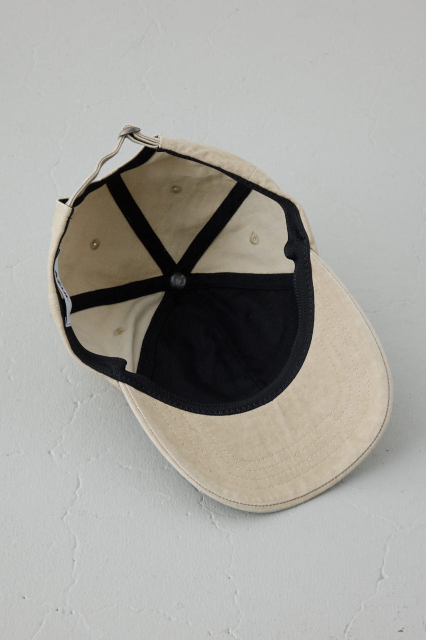 ウォッシュ加工フロントメッセージキャップ BEG FREE