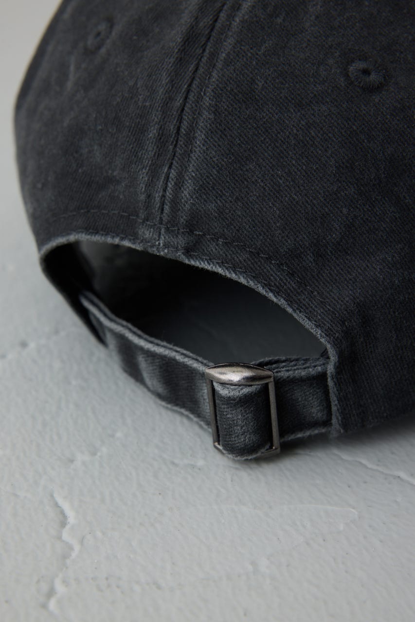 ウォッシュ加工フロントメッセージキャップ BLK FREE