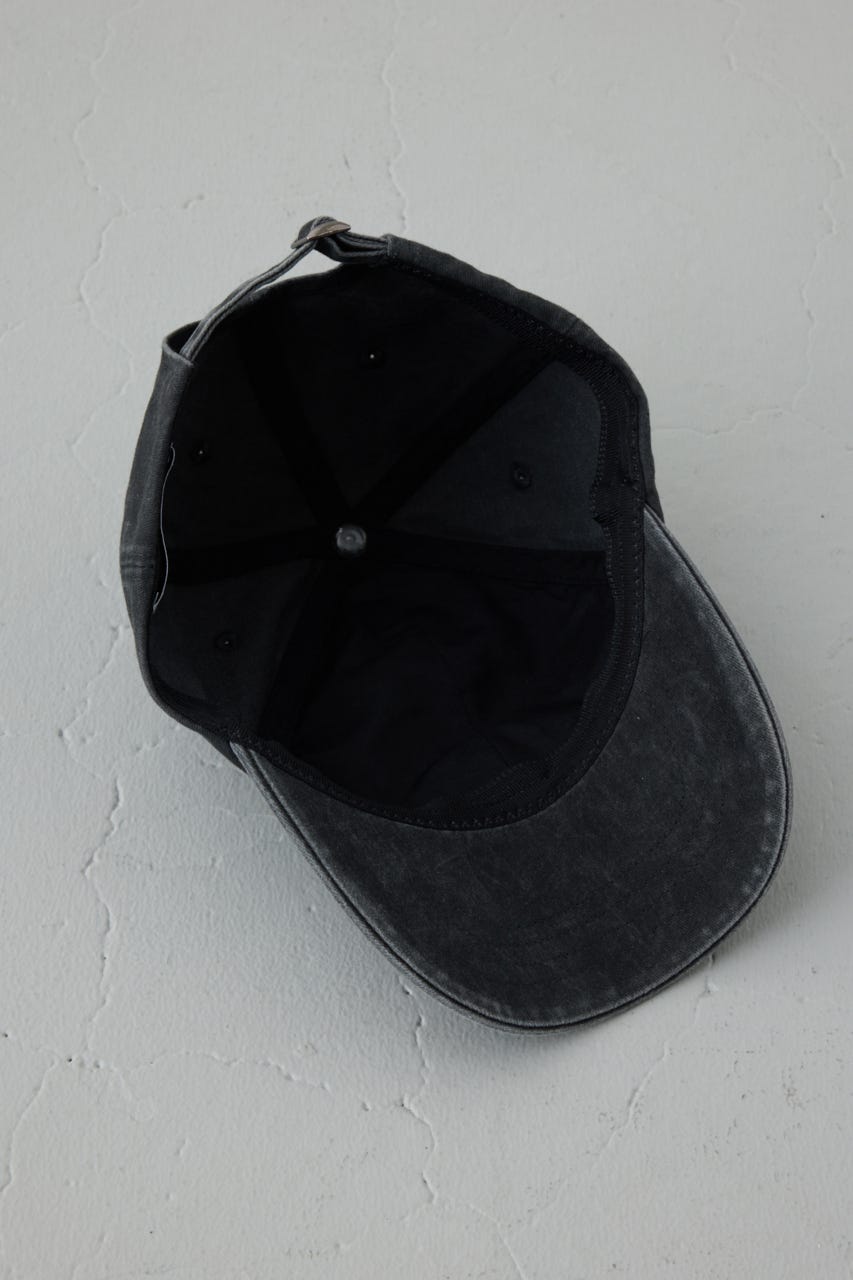 ウォッシュ加工フロントメッセージキャップ BLK FREE