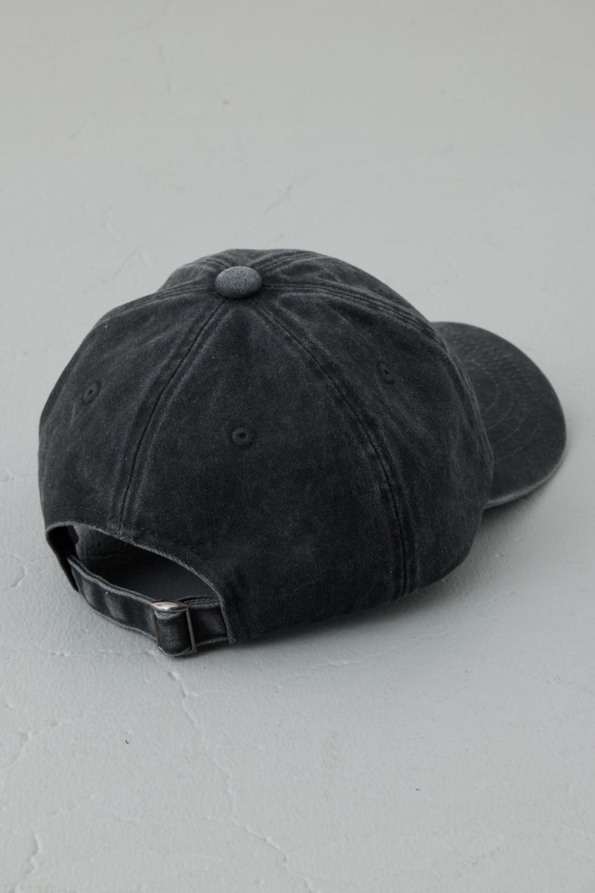 ウォッシュ加工フロントメッセージキャップ BLK FREE