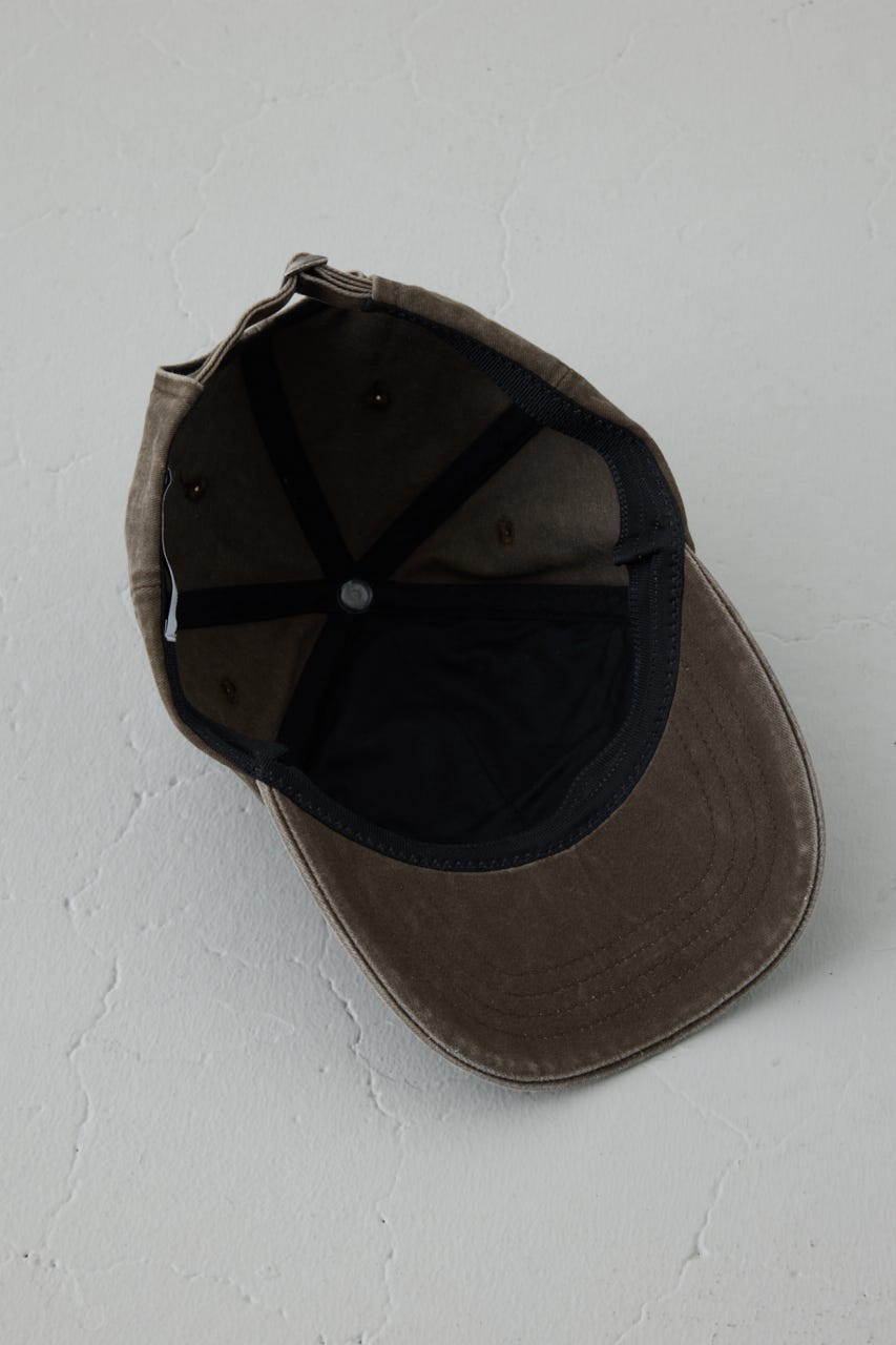 ウォッシュ加工フロントメッセージキャップ BRN FREE