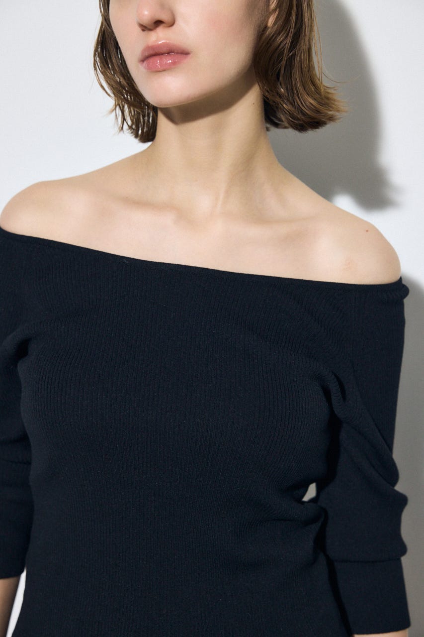 AZUL BY MOUSSY | オフショルニットトップス (ニット ) |SHEL'TTER