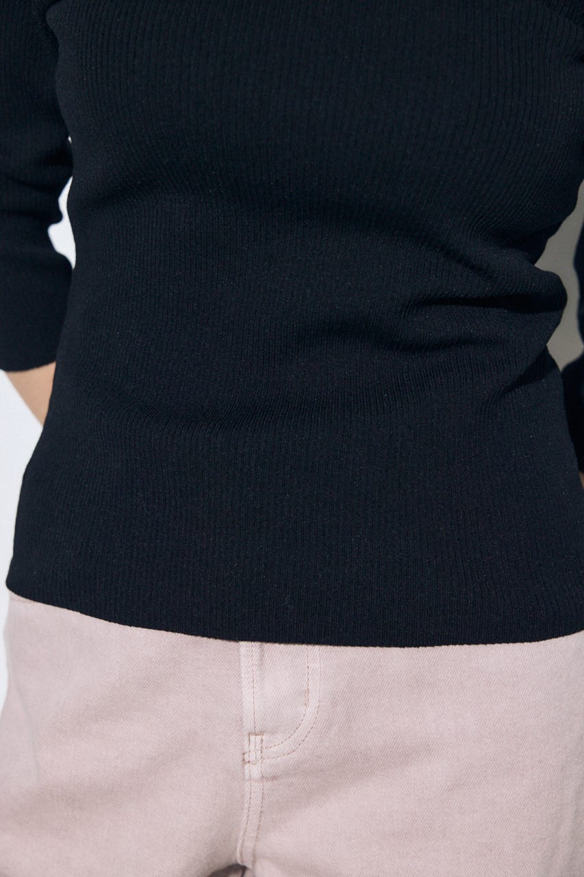 オフショルニットトップス BLK S