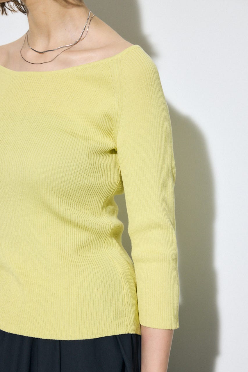 【SPECIAL PRICE】オフショルニットトップス L/YEL M