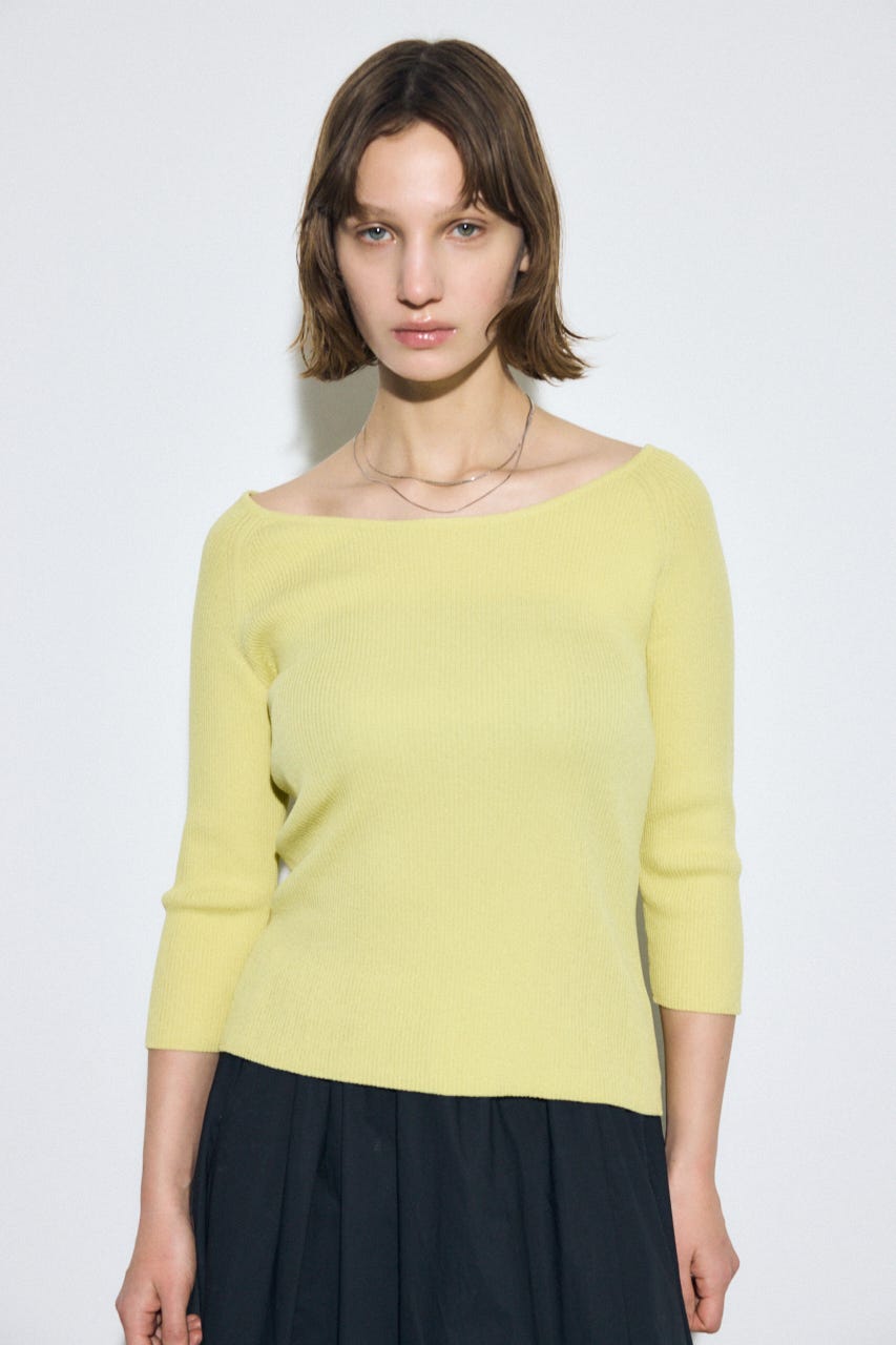 オフショルニットトップス L/YEL M