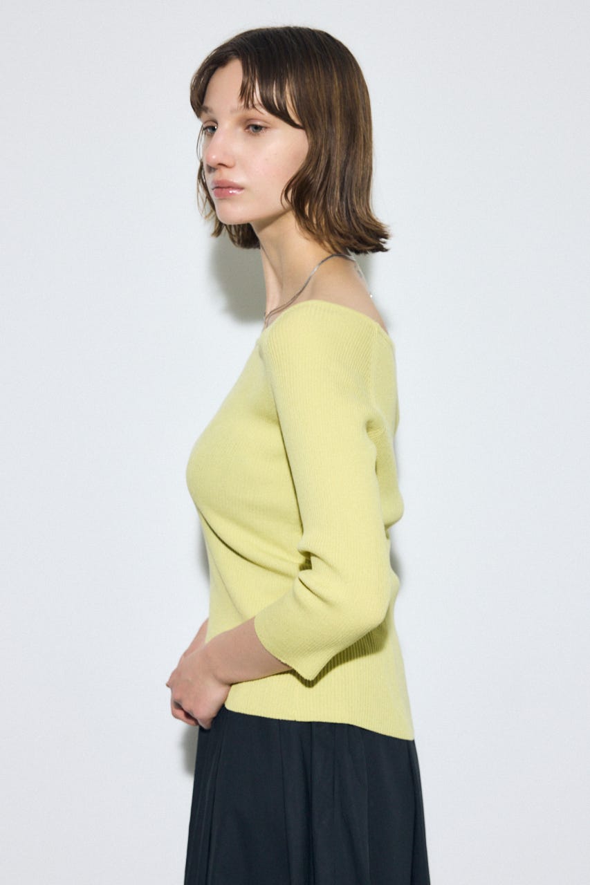 オフショルニットトップス L/YEL M