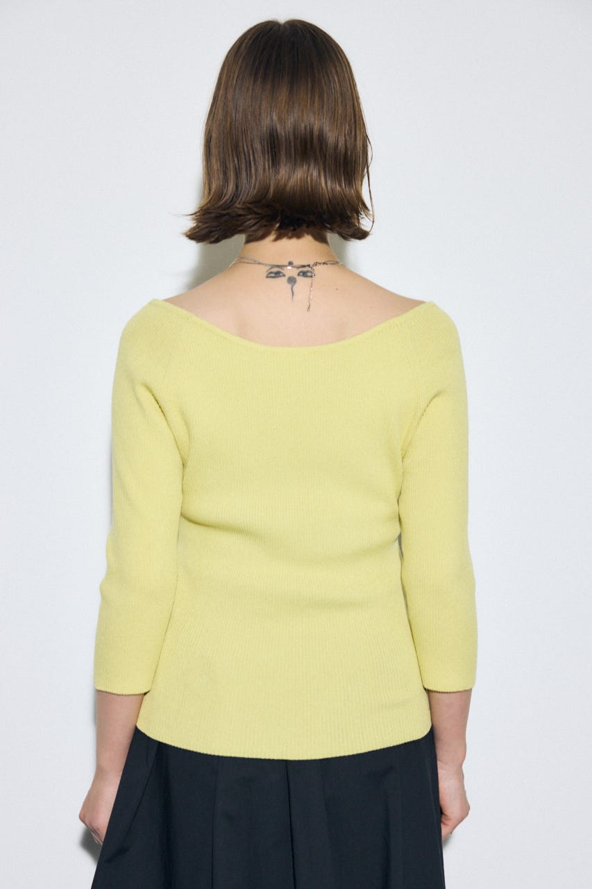 オフショルニットトップス L/YEL M