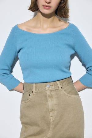 オフショルニットトップス