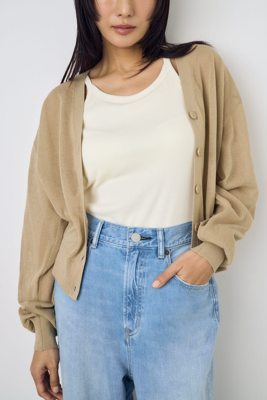 シアーニットカーディガン BEG S