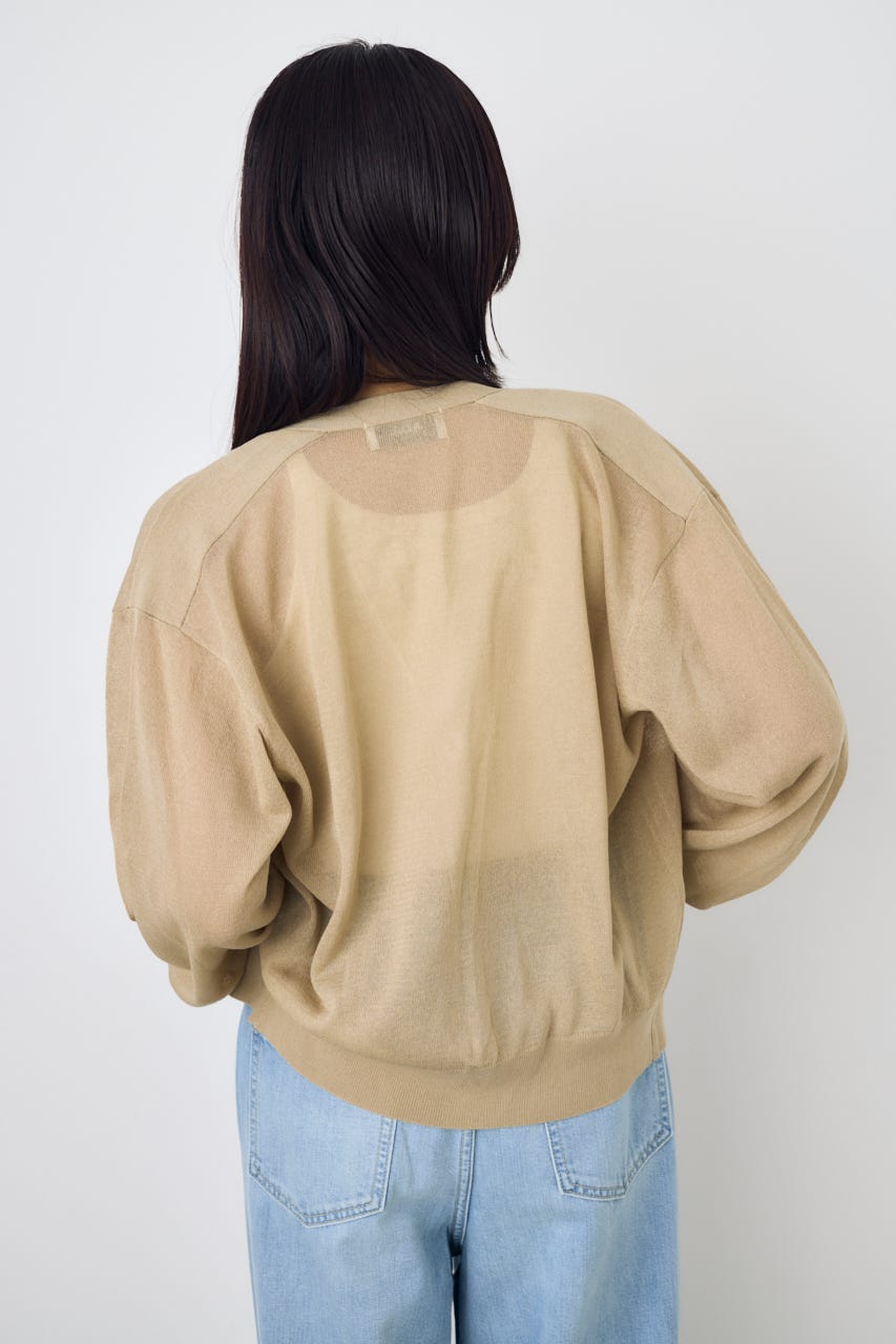 シアーニットカーディガン BEG S