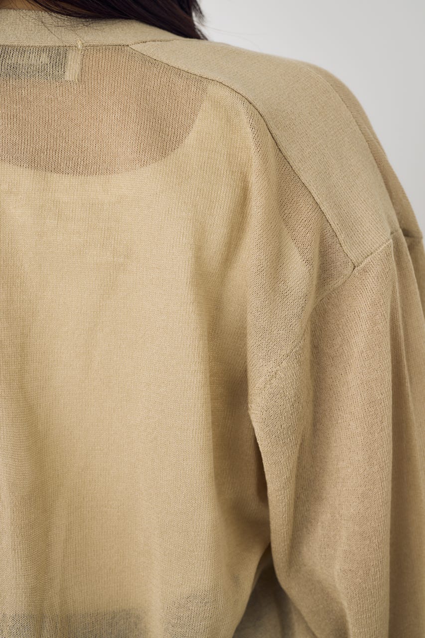 シアーニットカーディガン BEG S