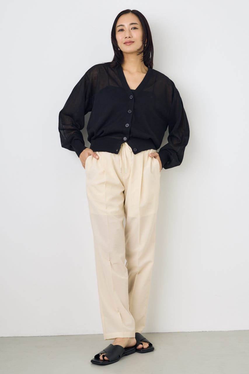 シアーニットカーディガン BLK M