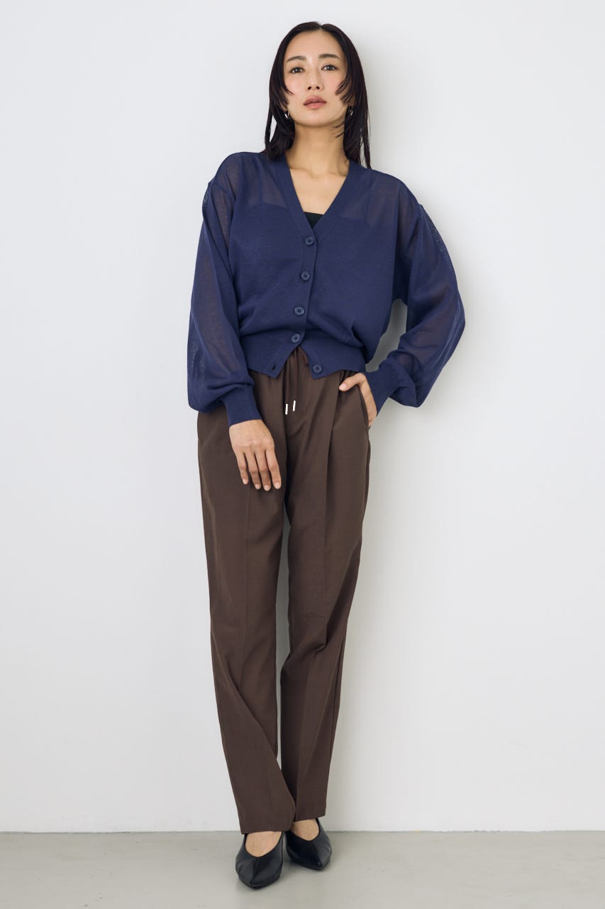 シアーニットカーディガン NVY M