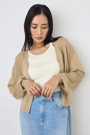 シアーニットカーディガン