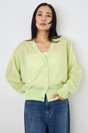 シアーニットカーディガン