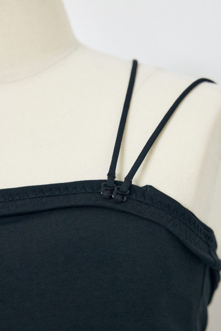 カップ付きチューブトップ(ショート) BLK S