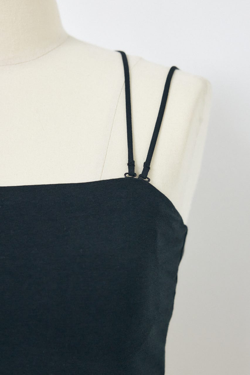 カップ付きチューブトップ(ショート) BLK S