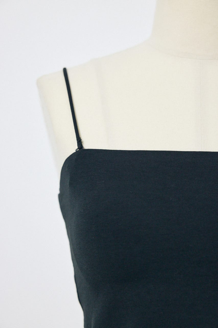 カップ付きチューブトップ(ショート) BLK S