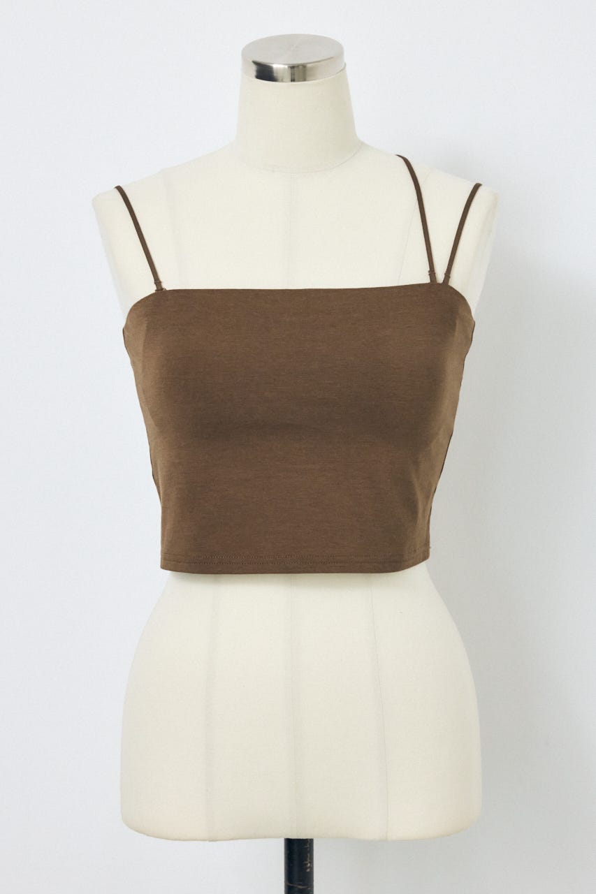 カップ付きチューブトップ(ショート) BRN M