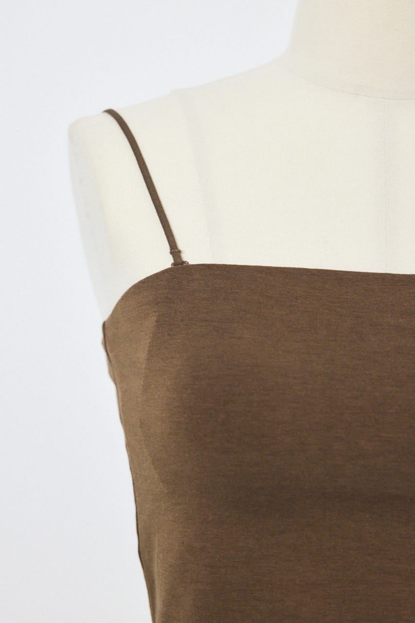 カップ付きチューブトップ(ショート) BRN M