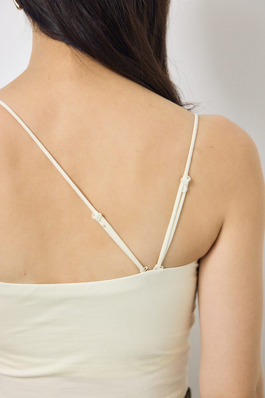 カップ付きチューブトップ(ショート) O/WHT M