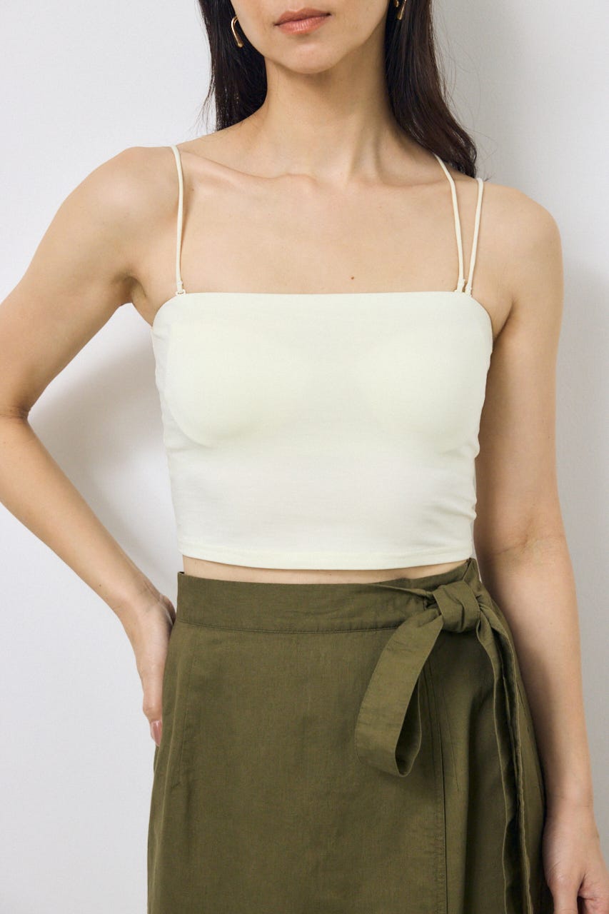 カップ付きチューブトップ(ショート) O/WHT M