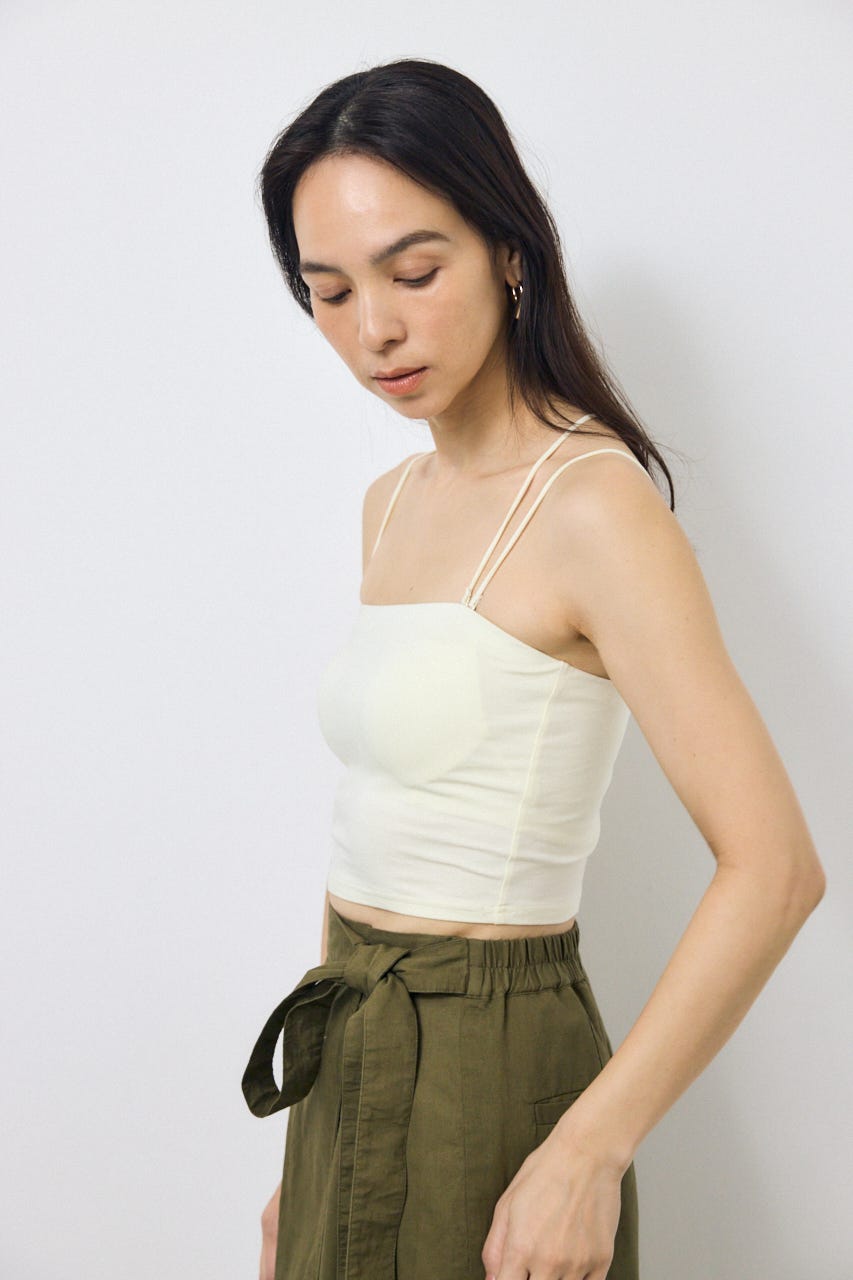 カップ付きチューブトップ(ショート) O/WHT M