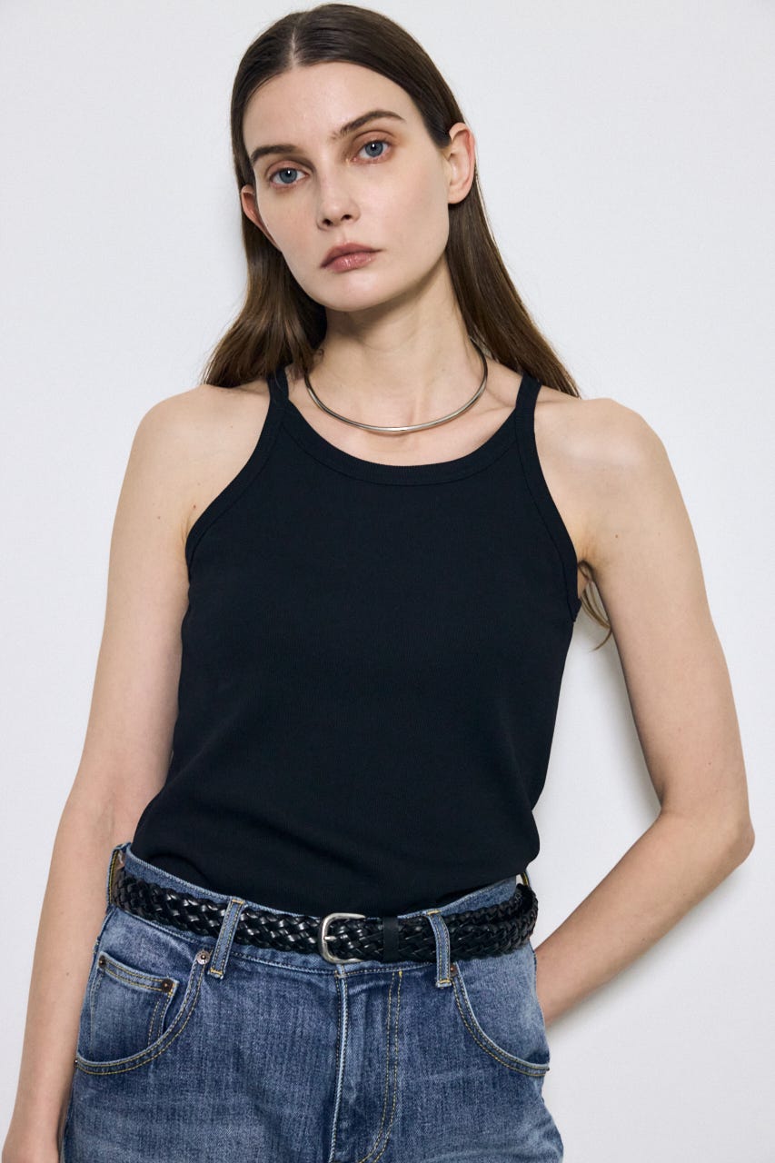 カップ付きホルターネックキャミソール BLK M