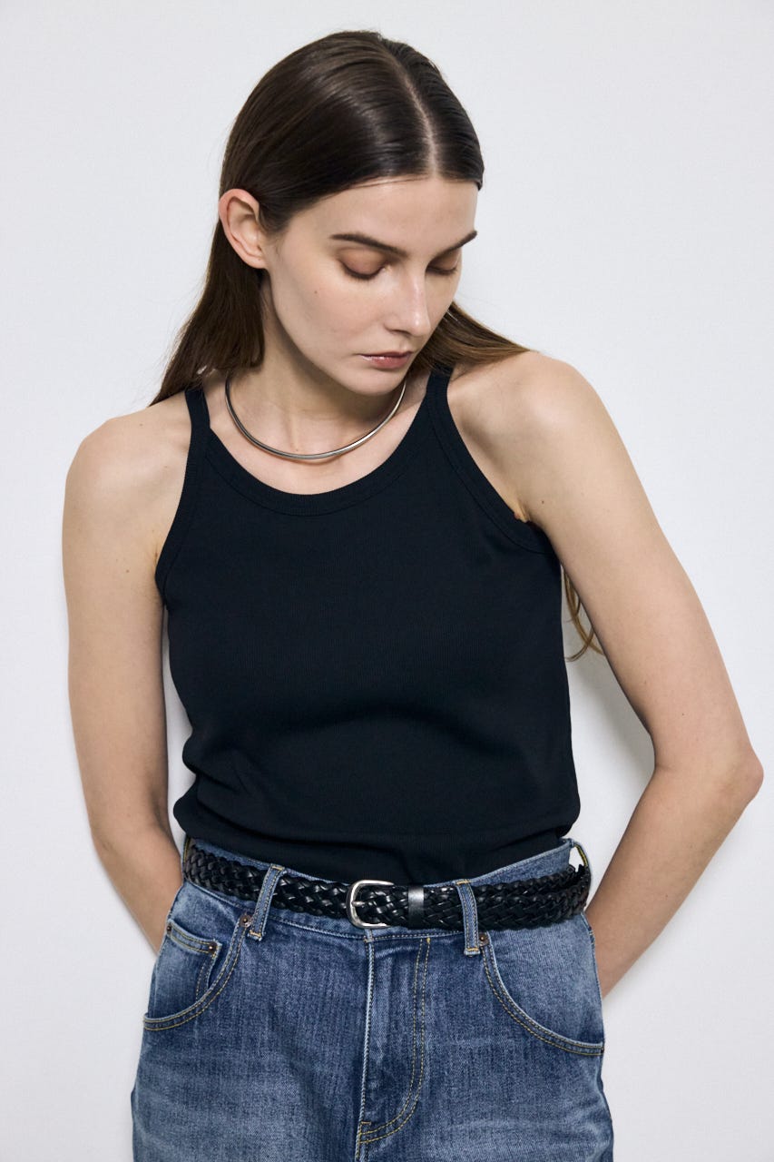 カップ付きホルターネックキャミソール BLK M