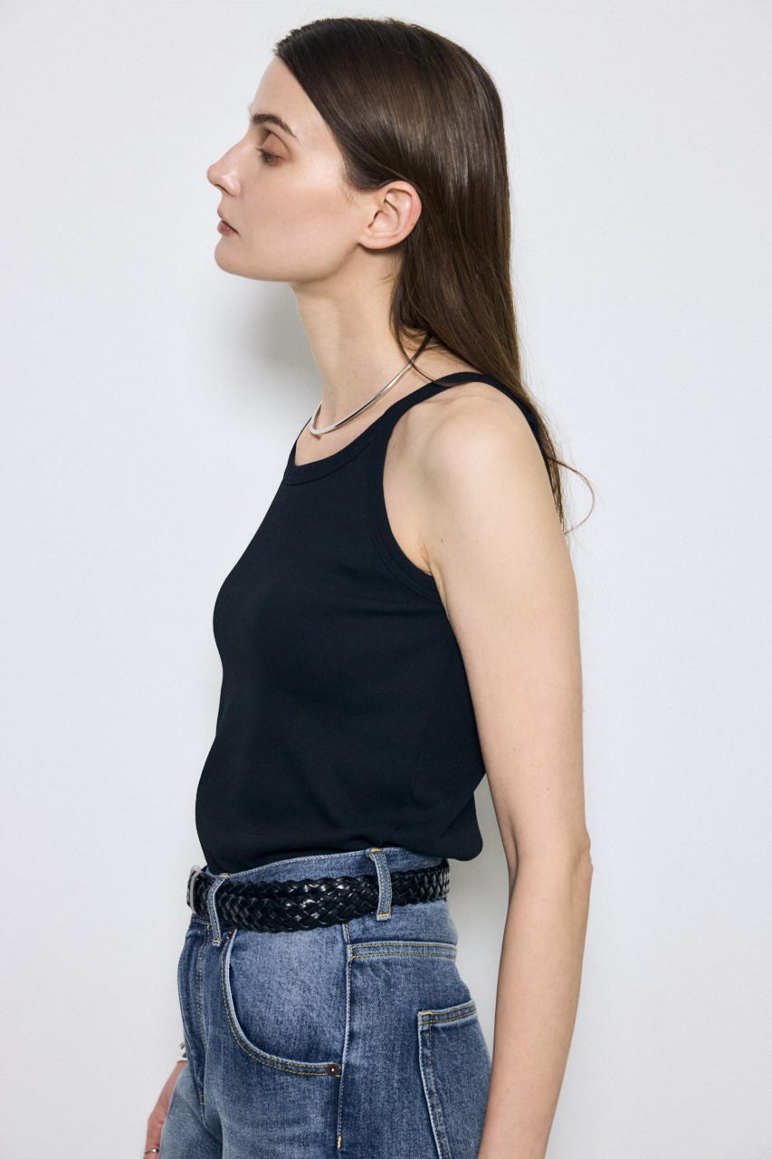 カップ付きホルターネックキャミソール BLK M