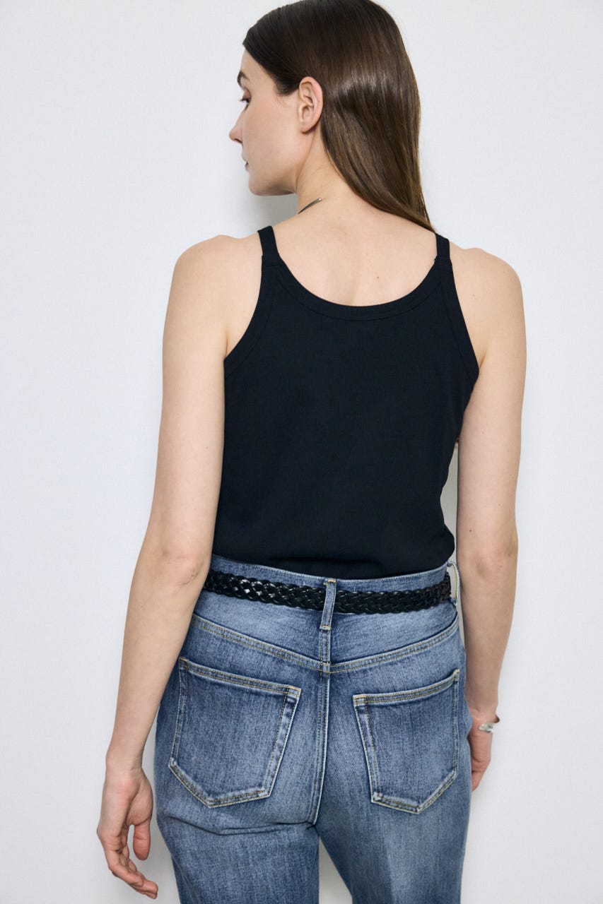 カップ付きホルターネックキャミソール BLK M