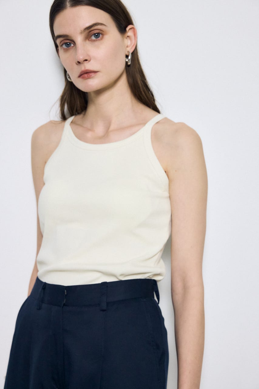 カップ付きホルターネックキャミソール O/WHT M