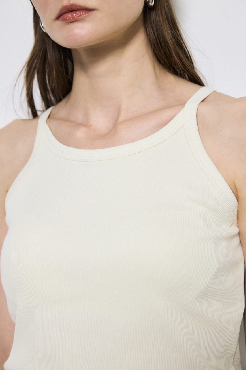 カップ付きホルターネックキャミソール O/WHT M