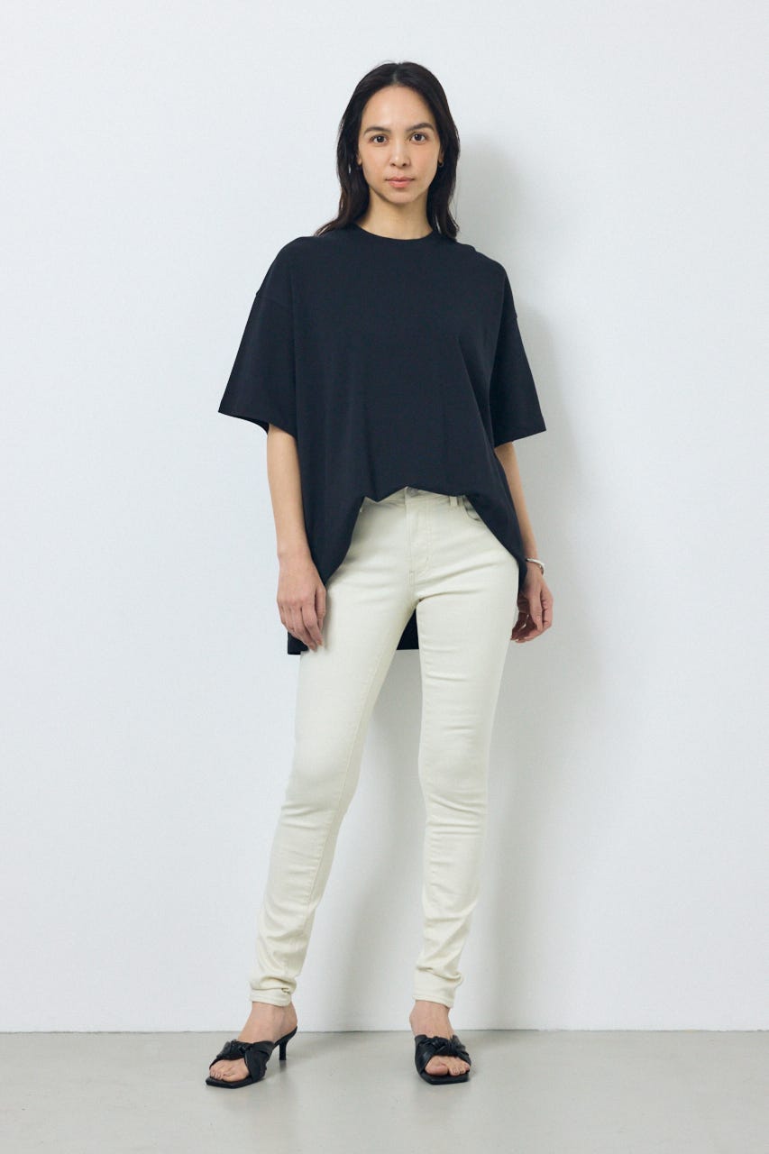 プレミアムコットンオーバーシルエットTシャツ BLK S