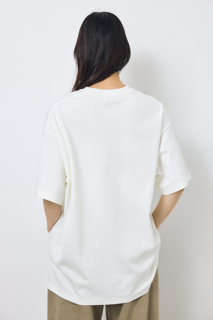 プレミアムコットンオーバーシルエットTシャツ O/WHT M