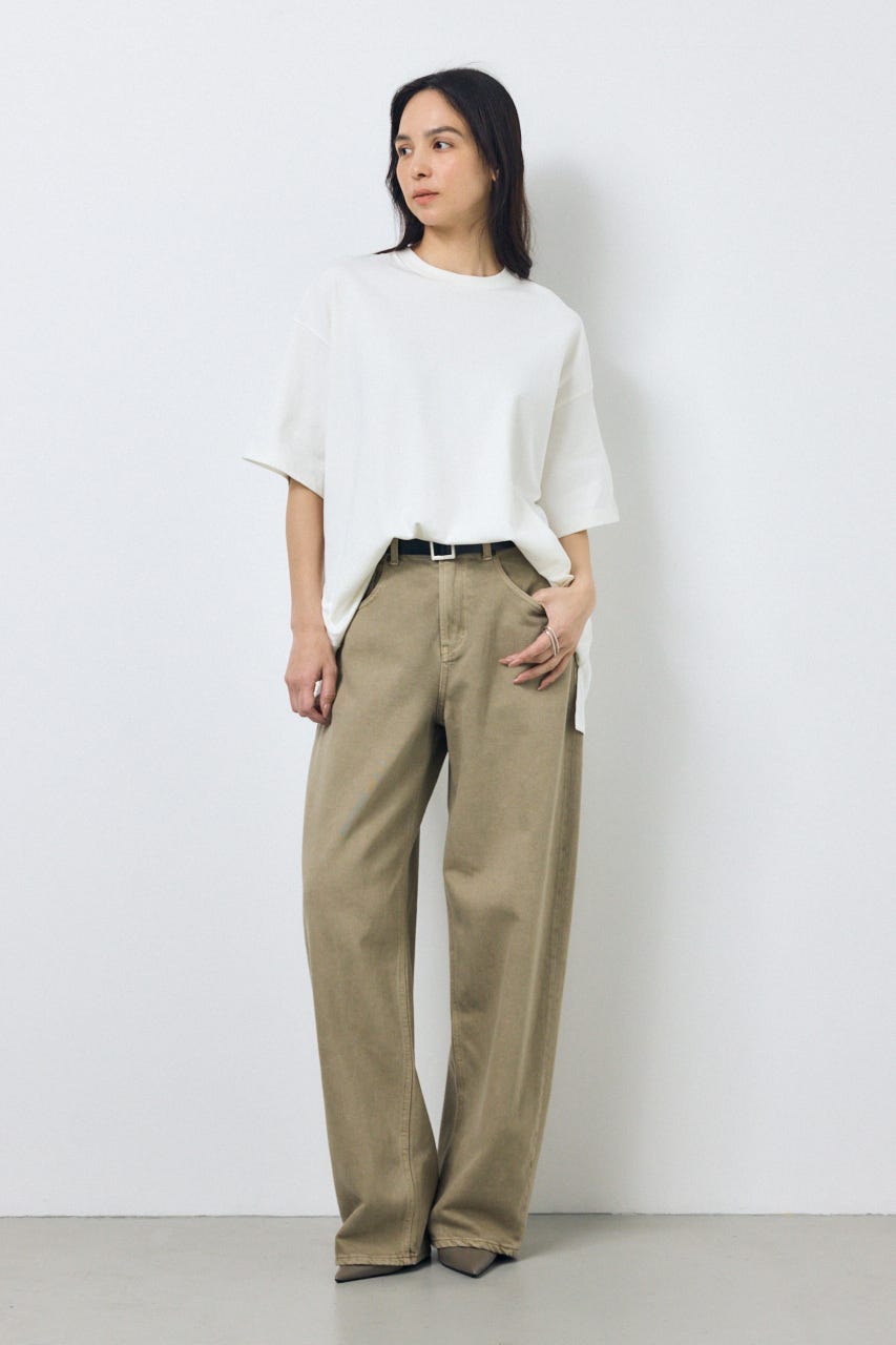 プレミアムコットンオーバーシルエットTシャツ O/WHT M