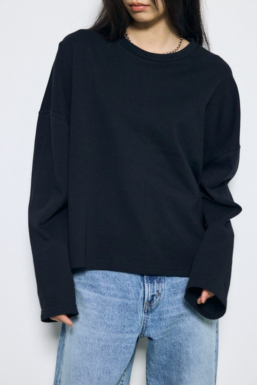 スリットヘムルーズプルオーバー BLK FREE