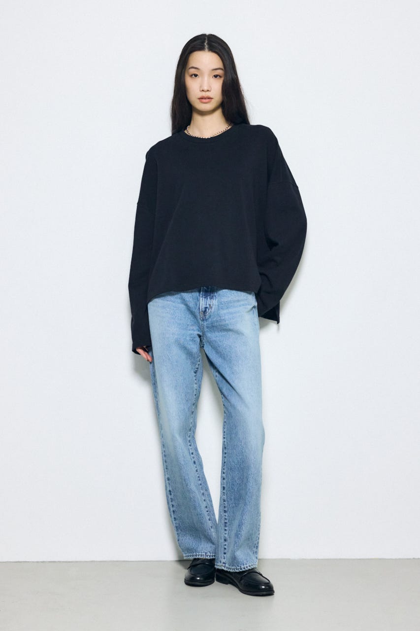 スリットヘムルーズプルオーバー BLK FREE