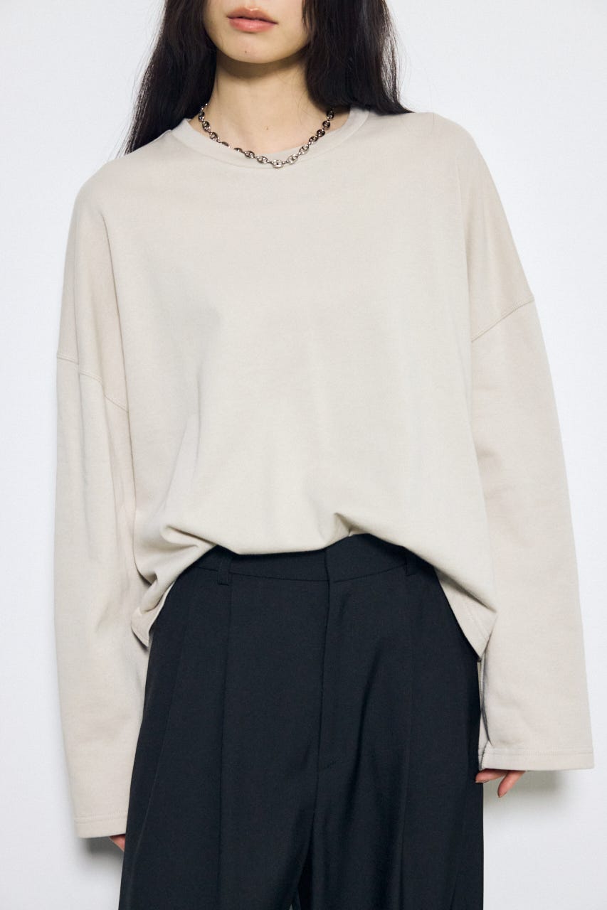 スリットヘムルーズプルオーバー GREIGE FREE