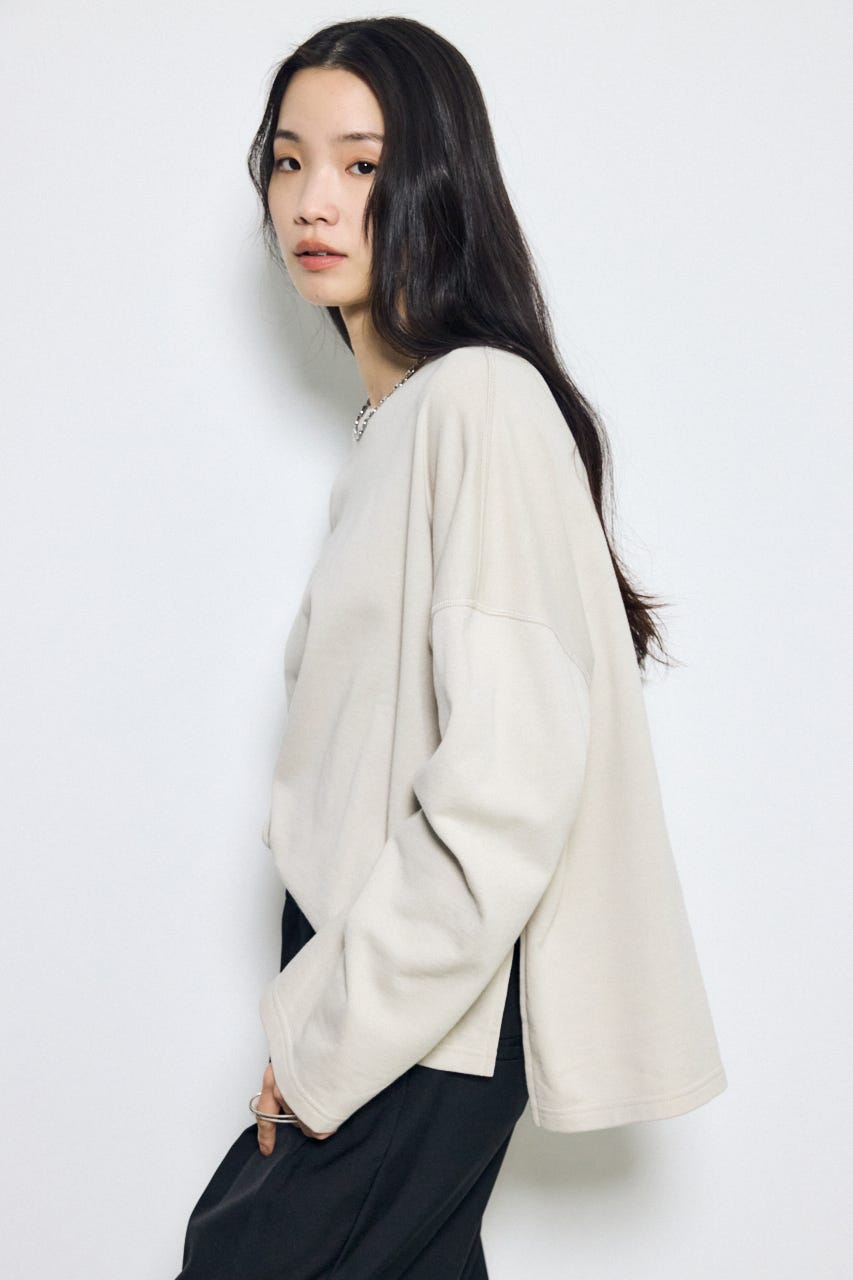 スリットヘムルーズプルオーバー GREIGE FREE