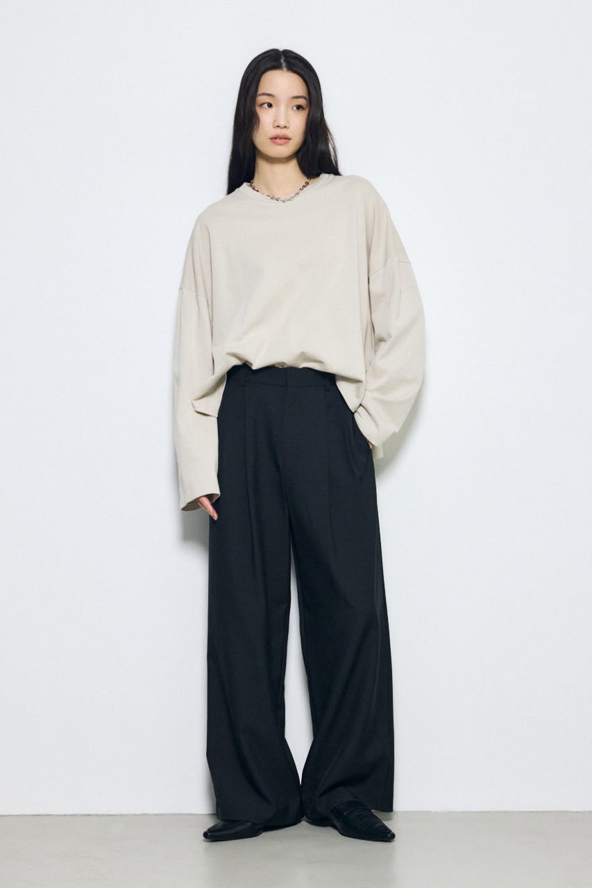 スリットヘムルーズプルオーバー GREIGE FREE