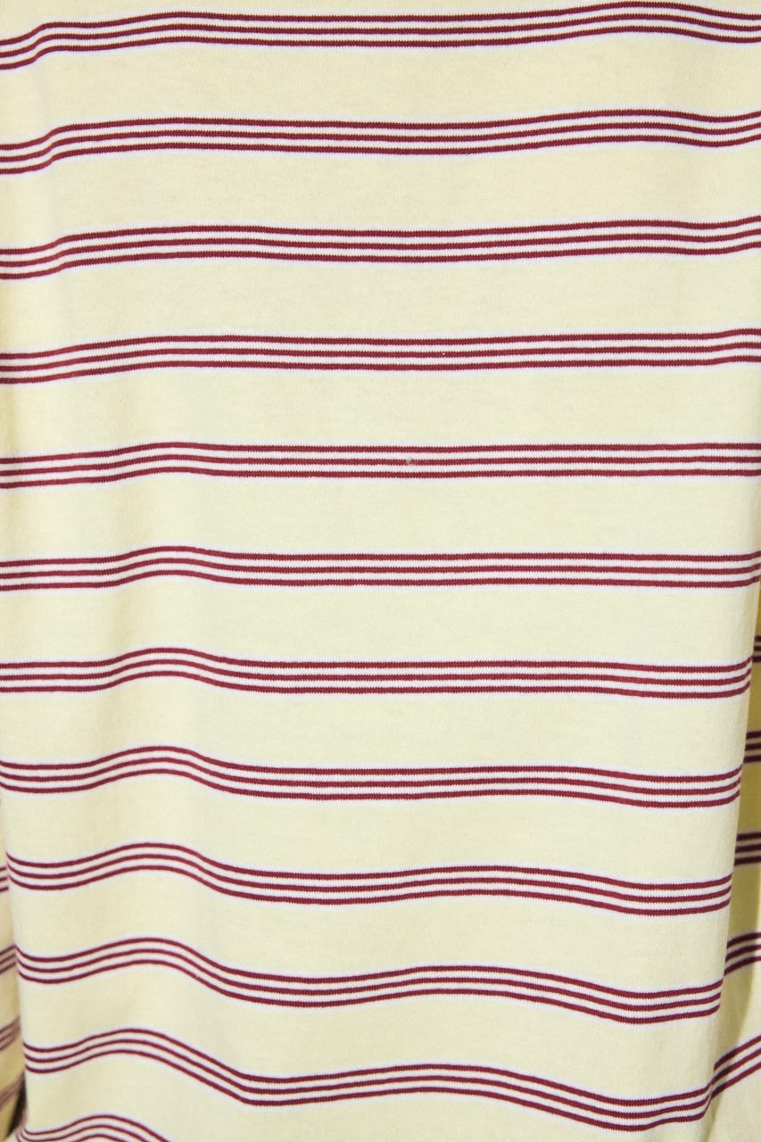 マルチボーダー長袖トップス 柄YEL FREE