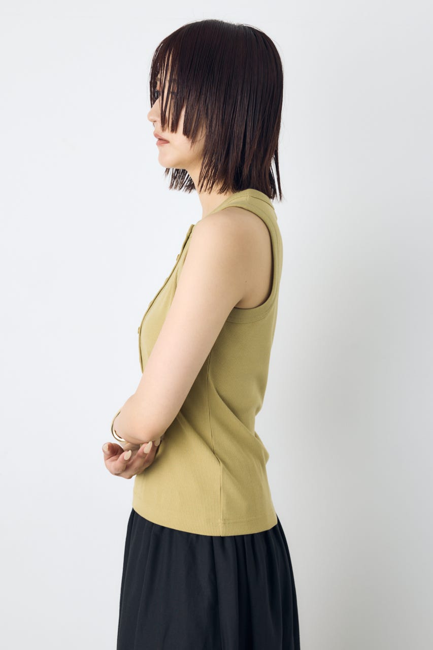 ヘンリーネックタンクトップ BEG S