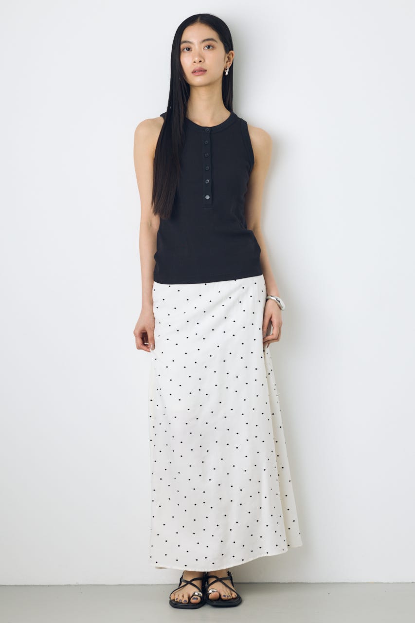 ヘンリーネックタンクトップ BLK S