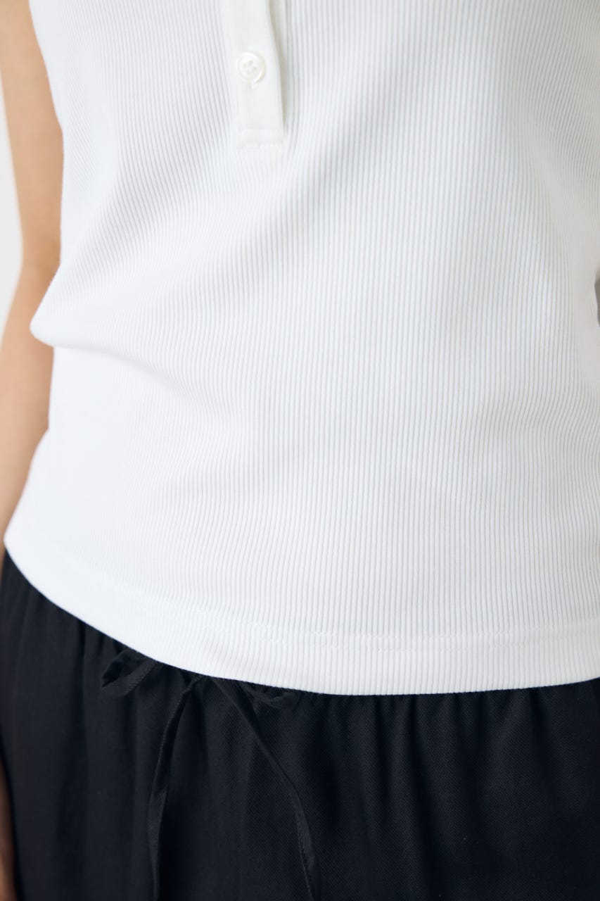 ヘンリーネックタンクトップ O/WHT S