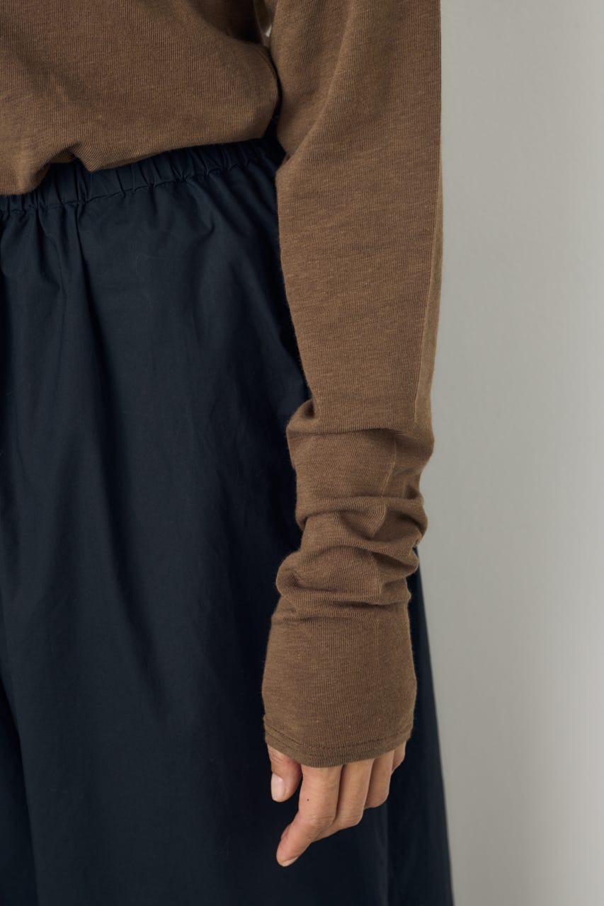 シアーカットオフショルトップス BRN M