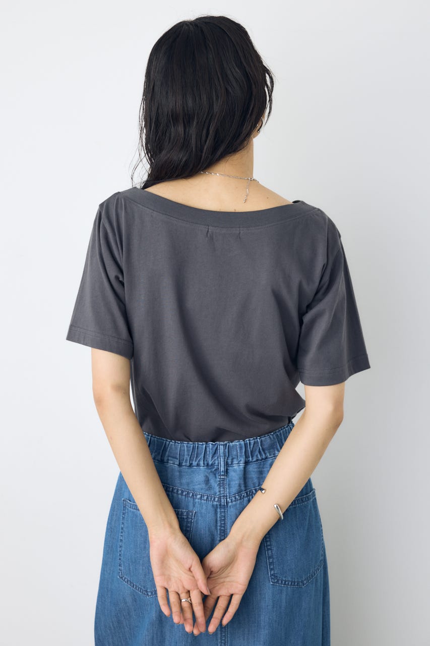 【接触冷感】ワンショルダーカットトップス L/BLK S