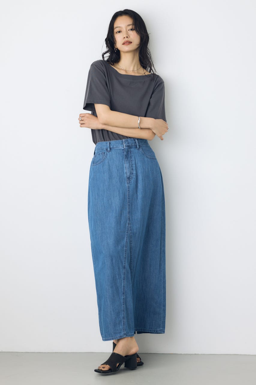 【接触冷感】ワンショルダーカットトップス L/BLK S
