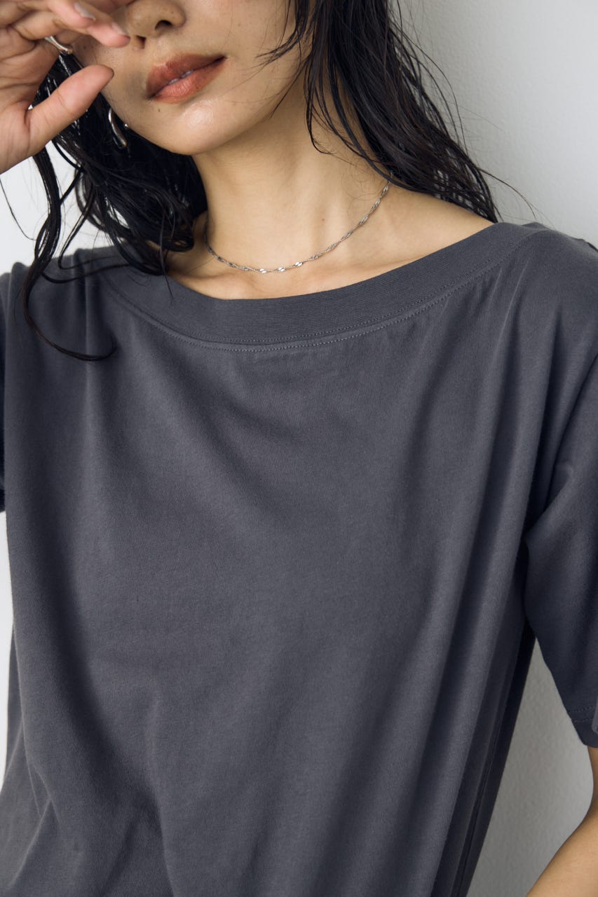 【接触冷感】ワンショルダーカットトップス L/BLK S